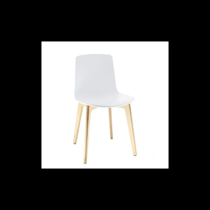 Enea Lottus ® Chaise design en polypropylène et pieds bois* Chaise De Cuisine|Chaise De Salle à Manger