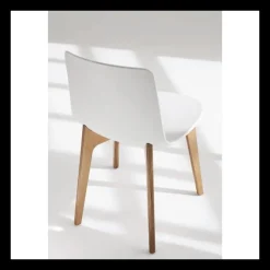 Enea Lottus ® Chaise design en polypropylène et pieds bois* Chaise De Cuisine|Chaise De Salle à Manger