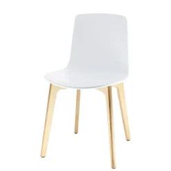 Enea Lottus ® Chaise design en polypropylène et pieds bois* Chaise De Cuisine|Chaise De Salle à Manger