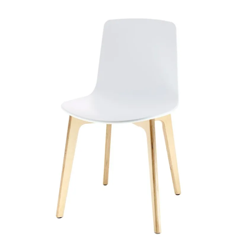 Enea Lottus ® Chaise design en polypropylène et pieds bois* Chaise De Cuisine|Chaise De Salle à Manger