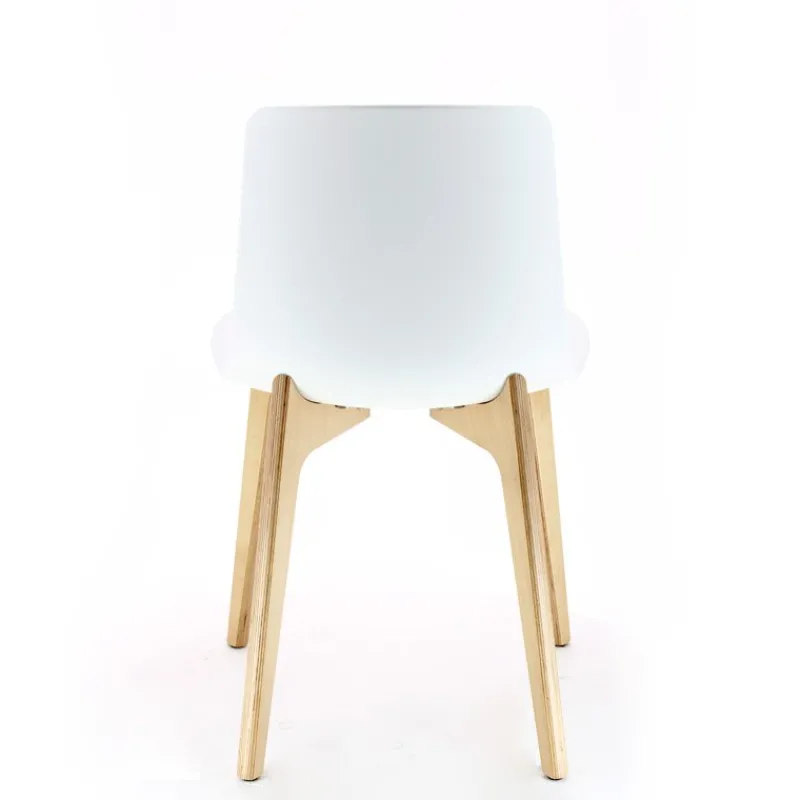 Enea Lottus ® Chaise design en polypropylène et pieds bois* Chaise De Cuisine|Chaise De Salle à Manger