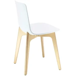 Enea Lottus ® Chaise design en polypropylène et pieds bois* Chaise De Cuisine|Chaise De Salle à Manger