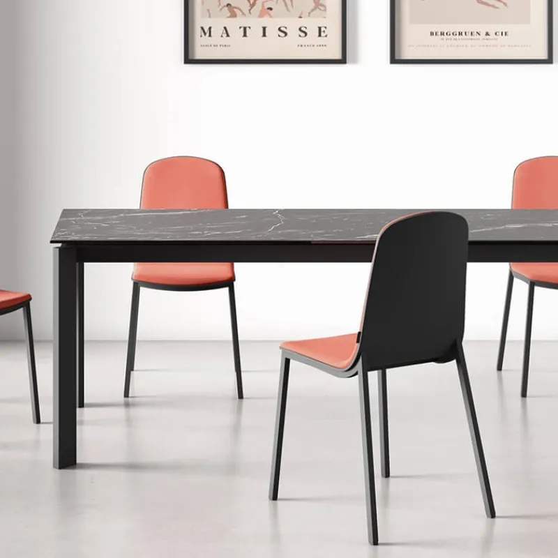Cancio Lotus Table extensible en Dekton avec pieds en métal* Table De Salle à Manger