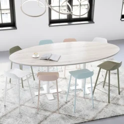 Perfecta Louis Tabouret snack moderne en polypropylène* Tabouret Snack (assise +/- 65 Cm)|Tabouret De Bar (assise +/- 80 Cm)