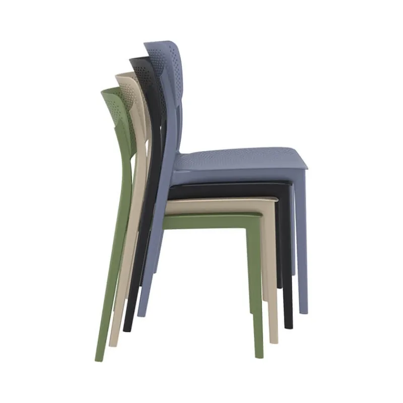 Lucy Chaise moderne en polypropylène micro perforé* Chaise De Cuisine|Chaise De Salle à Manger