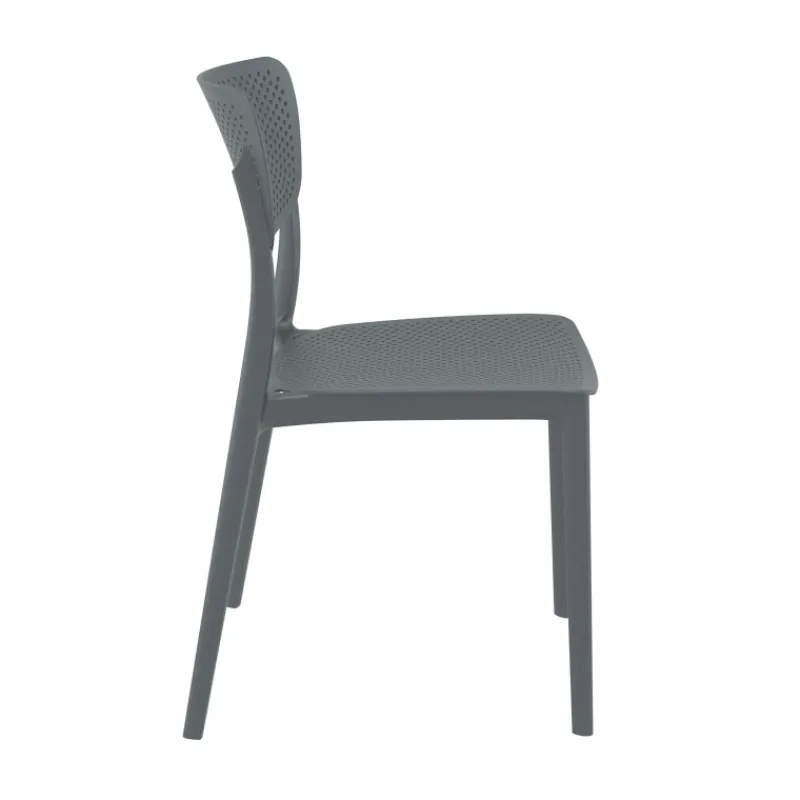 Lucy Chaise moderne en polypropylène micro perforé* Chaise De Cuisine|Chaise De Salle à Manger