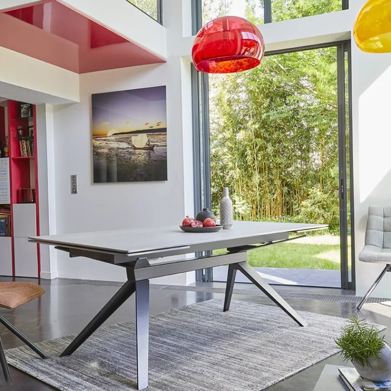Couture Luna Table extensible de salle à manger design en céramique* Table De Salle à Manger