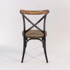MadieChaise bistrot vintage en bois et métal noir patiné* Chaise De Cuisine
