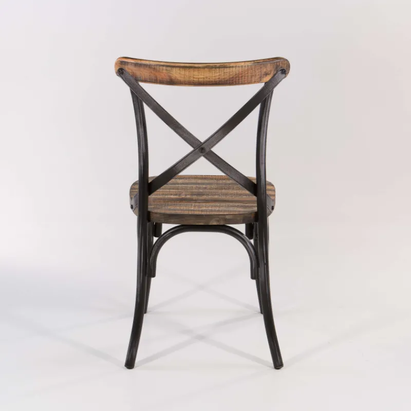 MadieChaise bistrot vintage en bois et métal noir patiné* Chaise De Cuisine