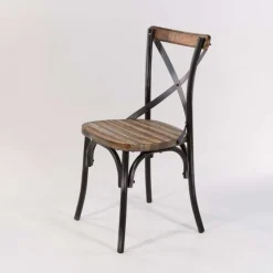 MadieChaise bistrot vintage en bois et métal noir patiné* Chaise De Cuisine