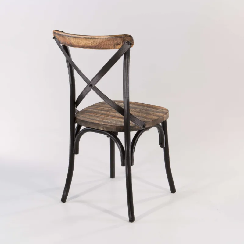 MadieChaise bistrot vintage en bois et métal noir patiné* Chaise De Cuisine
