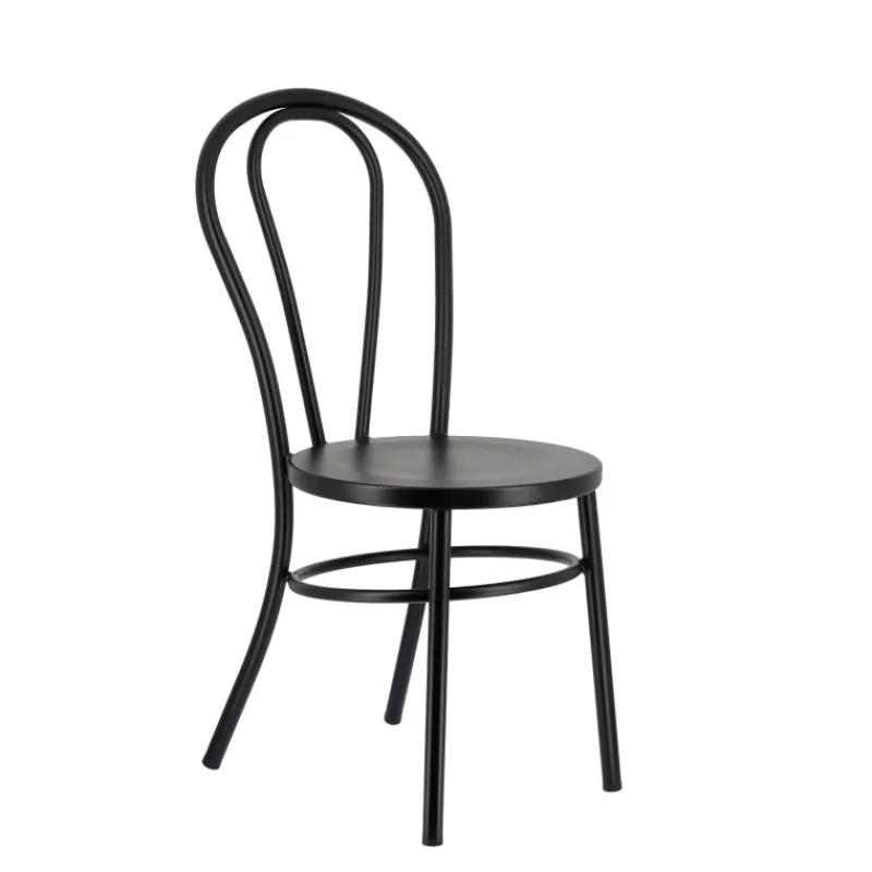 MadinaChaise bistrot vintage en métal noir* Chaise De Cuisine
