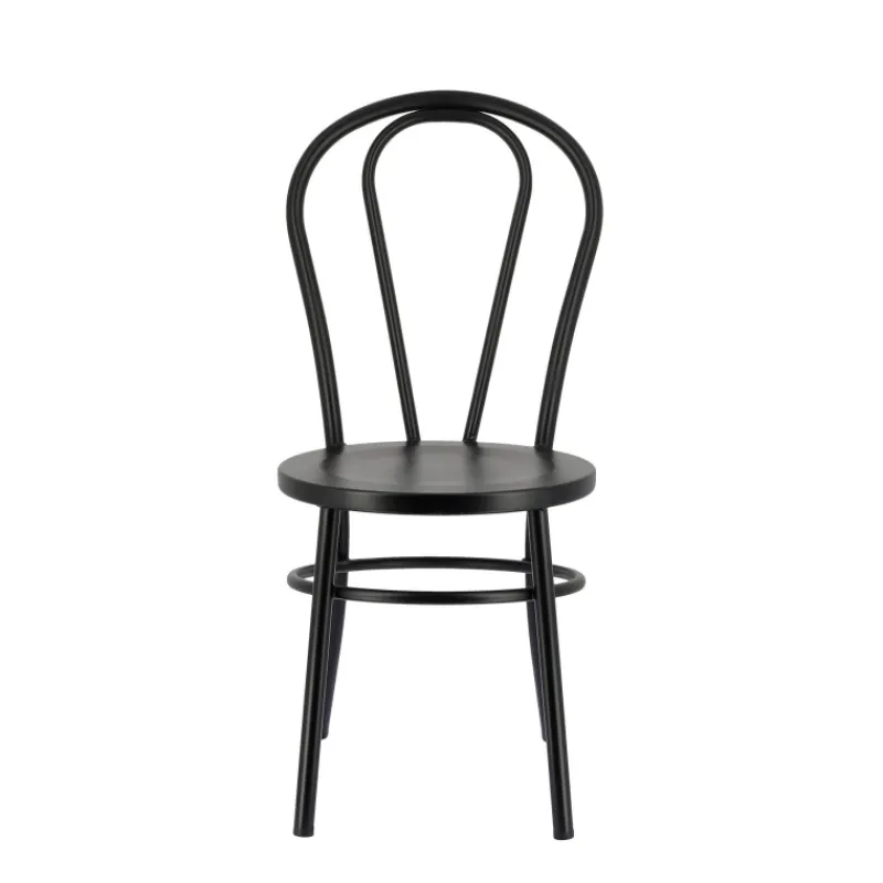 MadinaChaise bistrot vintage en métal noir* Chaise De Cuisine