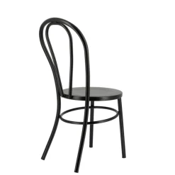 MadinaChaise bistrot vintage en métal noir* Chaise De Cuisine