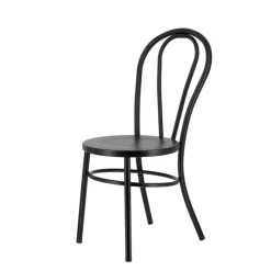 MadinaChaise bistrot vintage en métal noir* Chaise De Cuisine