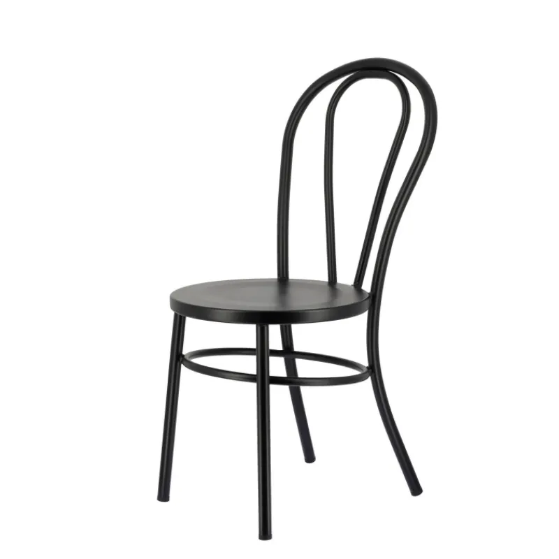MadinaChaise bistrot vintage en métal noir* Chaise De Cuisine