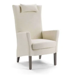 Mobitec Manhattan Uno HD ® Fauteuil dossier haut en tissu et bois* Chaise De Salle à Manger|Chaise Salon