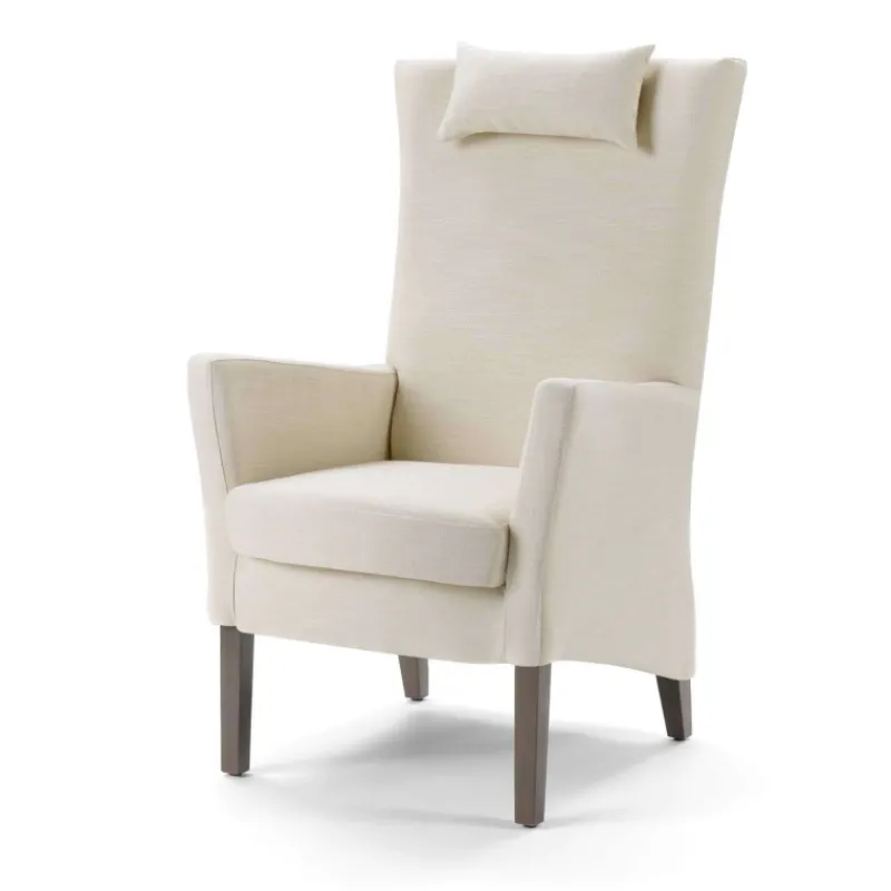 Mobitec Manhattan Uno HD ® Fauteuil dossier haut en tissu et bois* Chaise De Salle à Manger|Chaise Salon