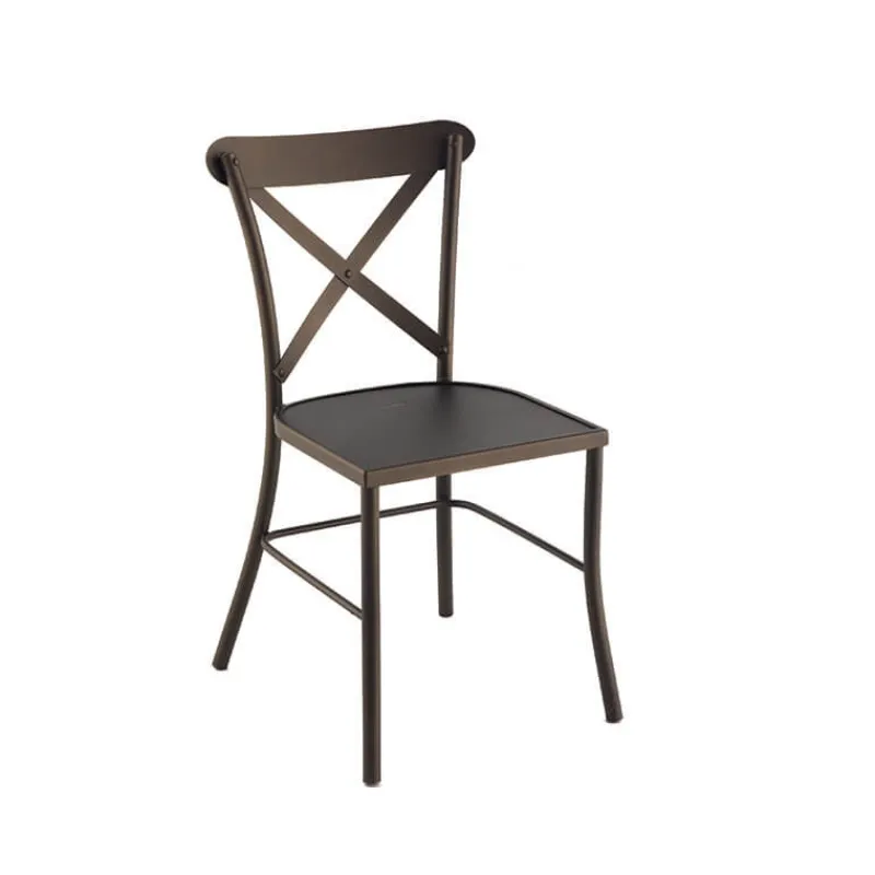Jayso Manila Chaise style provençal en acier* Chaise De Cuisine|Chaise De Salle à Manger