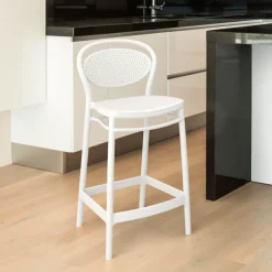 Marcel Tabouret snack moderne en polypropylène* Tabouret Snack (assise +/- 65 Cm)|Tabouret De Bar (assise +/- 80 Cm)