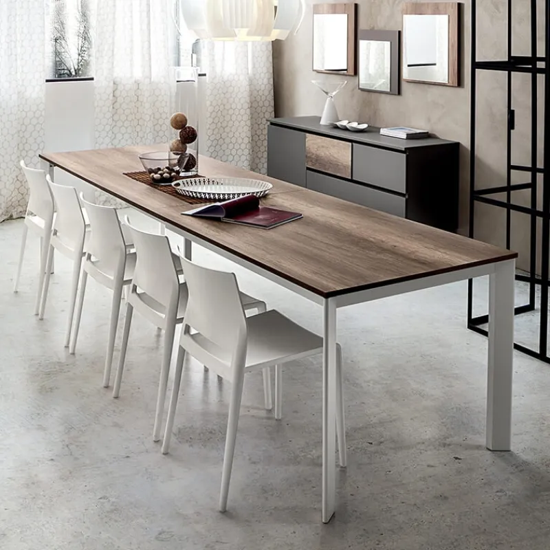 La primavera Mario Grande table extensible rectangulaire en stratifié* Table De Salle à Manger