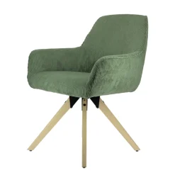 Marius Fauteuil cocooning pivotant en tissu avec pieds bois* Chaise De Salle à Manger|Chaise De Bureau