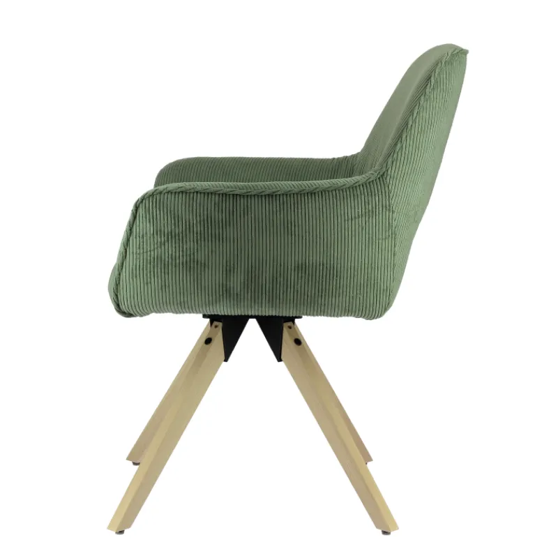 Marius Fauteuil cocooning pivotant en tissu avec pieds bois* Chaise De Salle à Manger|Chaise De Bureau