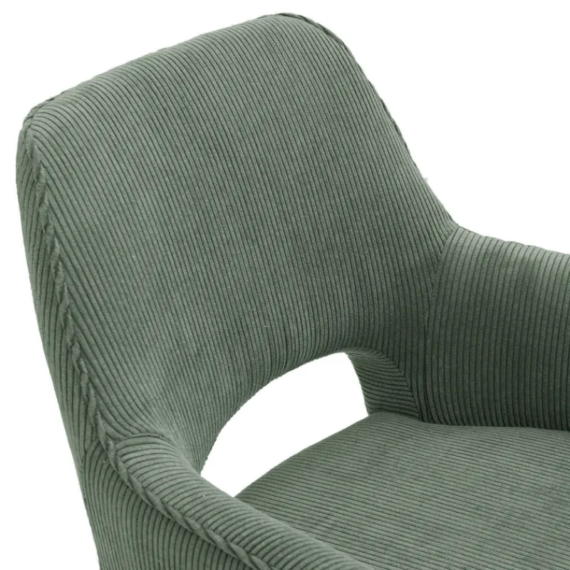 Marius Fauteuil cocooning pivotant en tissu avec pieds bois* Chaise De Salle à Manger|Chaise De Bureau