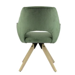 Marius Fauteuil cocooning en tissu avec pieds bois massif* Chaise De Salle à Manger|Chaise Salon