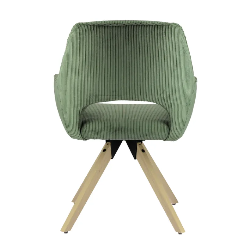 Marius Fauteuil cocooning en tissu avec pieds bois massif* Chaise De Salle à Manger|Chaise Salon