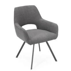 Marius Fauteuil cosy en tissu avec pieds en métal* Chaise De Salle à Manger|Chaise De Bureau