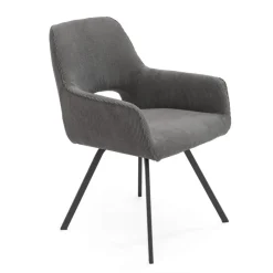 Marius Fauteuil cosy en tissu avec pieds en métal* Chaise De Salle à Manger|Chaise De Bureau