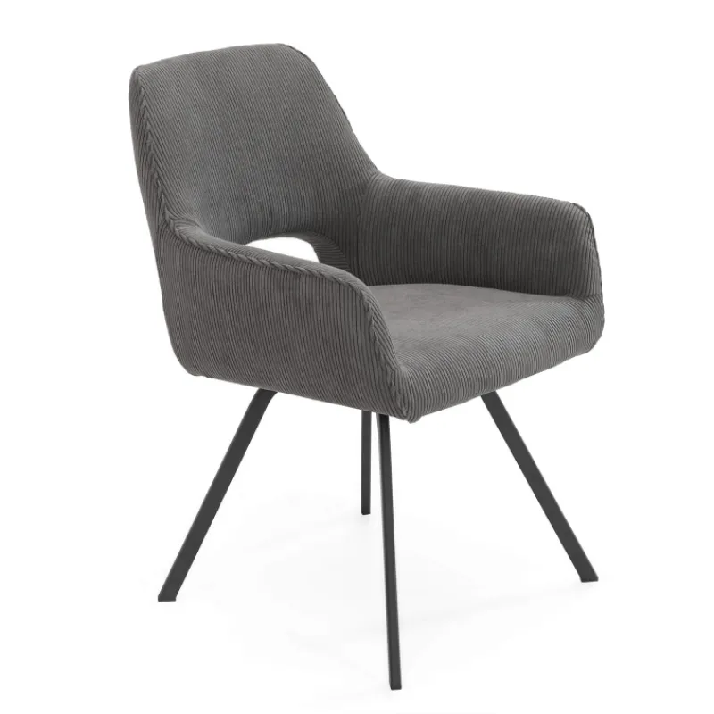 Marius Fauteuil cosy en tissu avec pieds en métal* Chaise De Salle à Manger|Chaise De Bureau