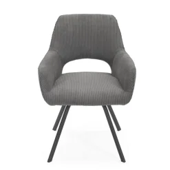 Marius Fauteuil cosy en tissu avec pieds en métal* Chaise De Salle à Manger|Chaise De Bureau