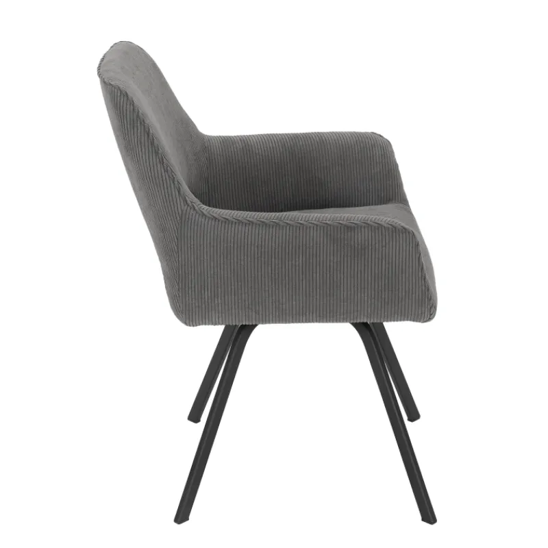 Marius Fauteuil cosy en tissu avec pieds en métal* Chaise De Salle à Manger|Chaise De Bureau