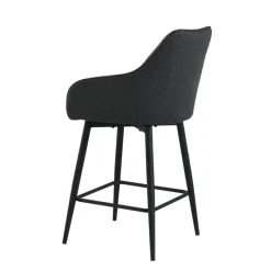MartinTabouret snack pivotant avec accoudoirs en tissu recyclé et pieds en métal* Tabouret Snack (assise +/- 65 Cm)|Tabouret De Bar (assise +/- 80 Cm)