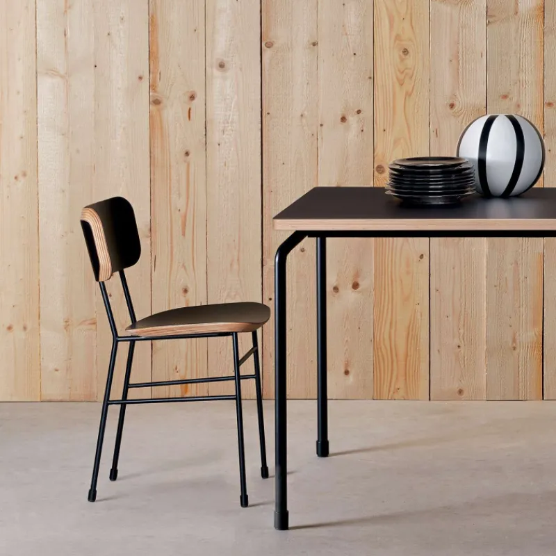 Midj Master S ® Chaise rétro en fénix et métal* Chaise De Salle à Manger