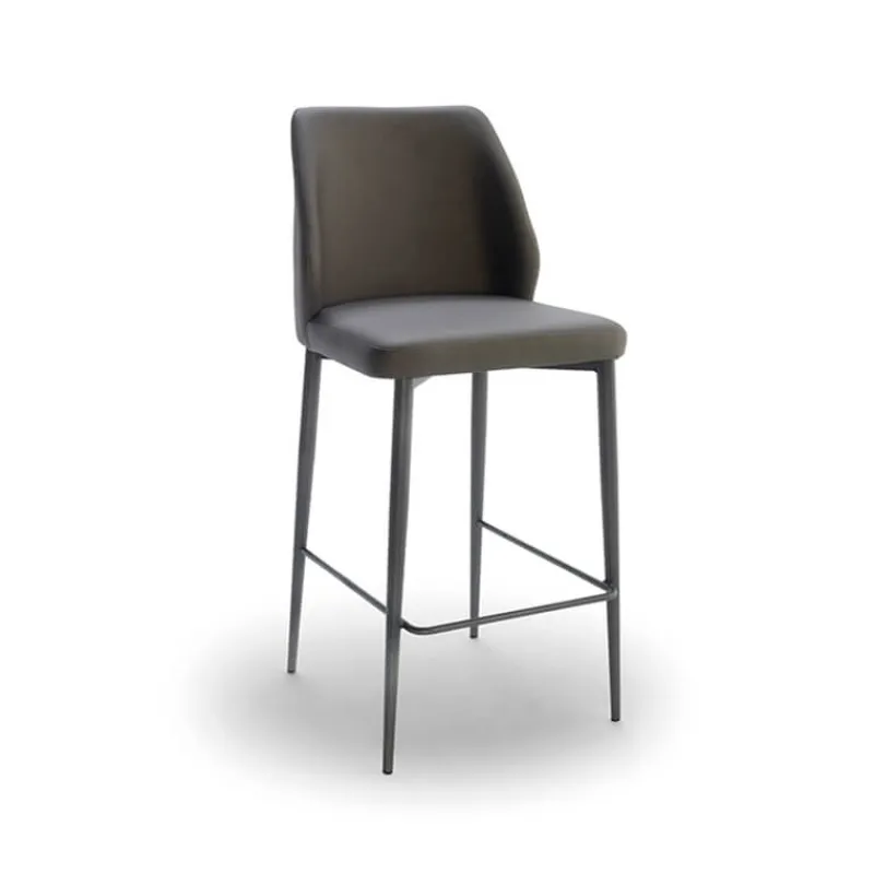 Europea Mathilde Tabouret snack moderne rembourré pieds en métal* Tabouret Snack (assise +/- 65 Cm)|Tabouret De Bar (assise +/- 80 Cm)