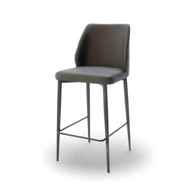 Europea Mathilde Tabouret snack moderne rembourré pieds en métal* Tabouret Snack (assise +/- 65 Cm)|Tabouret De Bar (assise +/- 80 Cm)