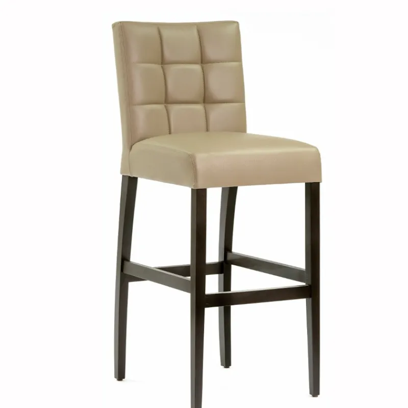 Sessio Matias 2 Tabouret de bar matelassé en bois et synthétique* Tabouret De Bar (assise +/- 80 Cm)