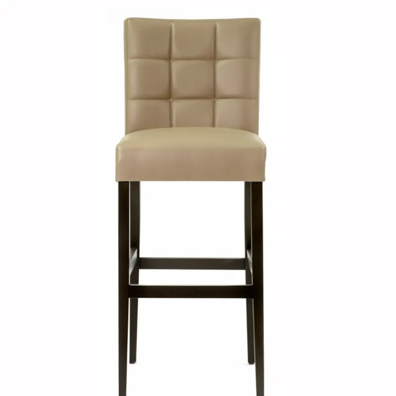 Sessio Matias 2 Tabouret de bar matelassé en bois et synthétique* Tabouret De Bar (assise +/- 80 Cm)