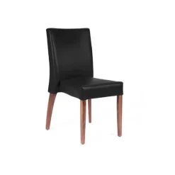 Sessio Matias stack Chaise confortable empilable en simili avec pieds en bois* Chaise De Cuisine|Chaise De Salle à Manger