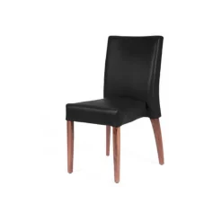 Sessio Matias stack Chaise confortable empilable en simili avec pieds en bois* Chaise De Cuisine|Chaise De Salle à Manger