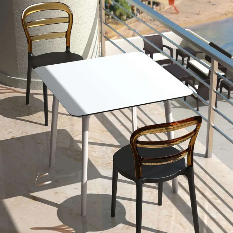 Maya Table carrée en stratifié* Table De Cuisine|Table Pour Petit Espace