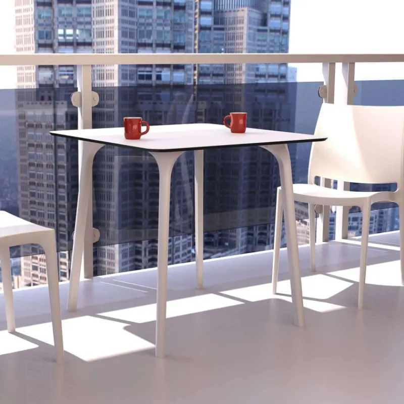 Maya Table carrée en stratifié* Table De Cuisine|Table Pour Petit Espace