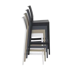 Maya Tabouret de bar empilable en polypropylène* Tabouret De Bar (assise +/- 80 Cm)