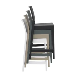 Maya Tabouret snack moderne empilable en polypropylène* Tabouret Snack (assise +/- 65 Cm)|Tabouret De Bar (assise +/- 80 Cm)