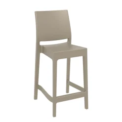 Maya Tabouret snack moderne empilable en polypropylène* Tabouret Snack (assise +/- 65 Cm)|Tabouret De Bar (assise +/- 80 Cm)