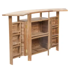 Medicis MenhirBar de jardin avec rangement pliable en teck massif* Table De Jardin