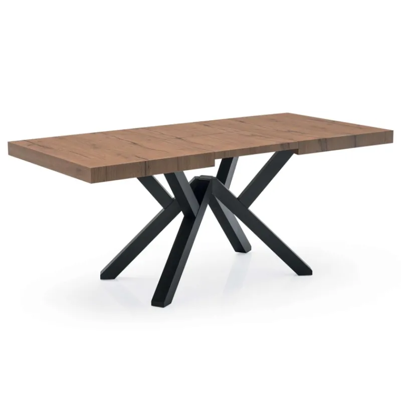 Mikado Connubia© Table extensible design en mélaminé avec pieds en bois* Table De Salle à Manger